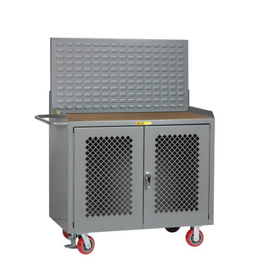 Mobile Bench Cabinets w/ Clearview Doors - Model MHP2DFLLP